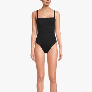(B21) Fortune Swimwear Swimsuit, Black, Size 1X